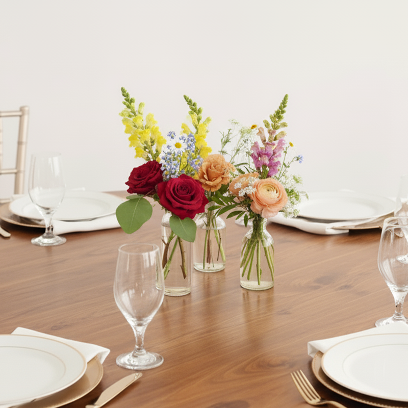 3 Bud Vase Arrangement Set (Group of 3)