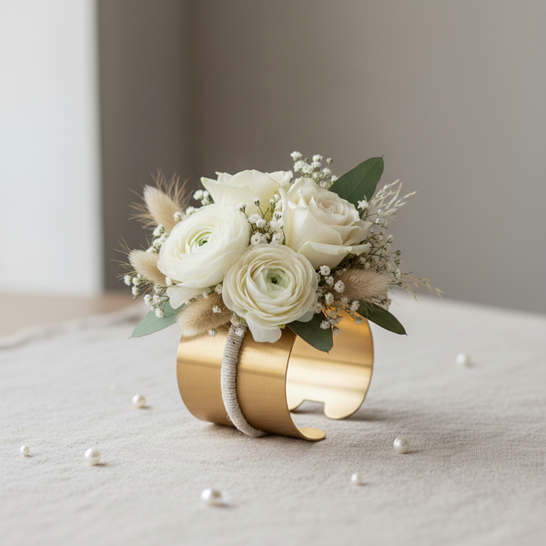 Floral cuff bracelet