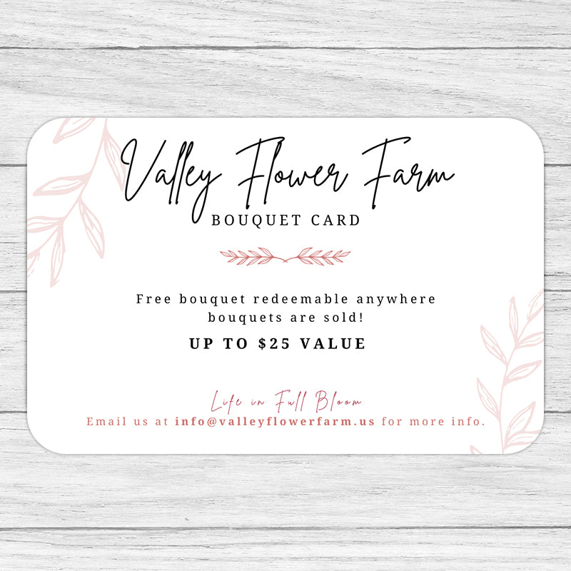 Valley Flower Farm Bouquet Card - Valley Flower Farm