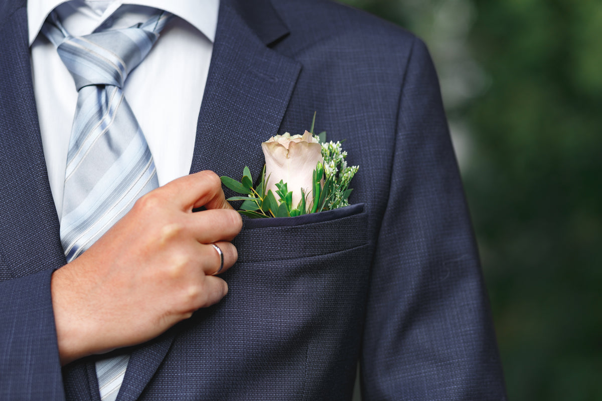 Pocket Square Boutonnière – Valley Flower Farm Pocket Square Boutonnière – Valley Flower Farm