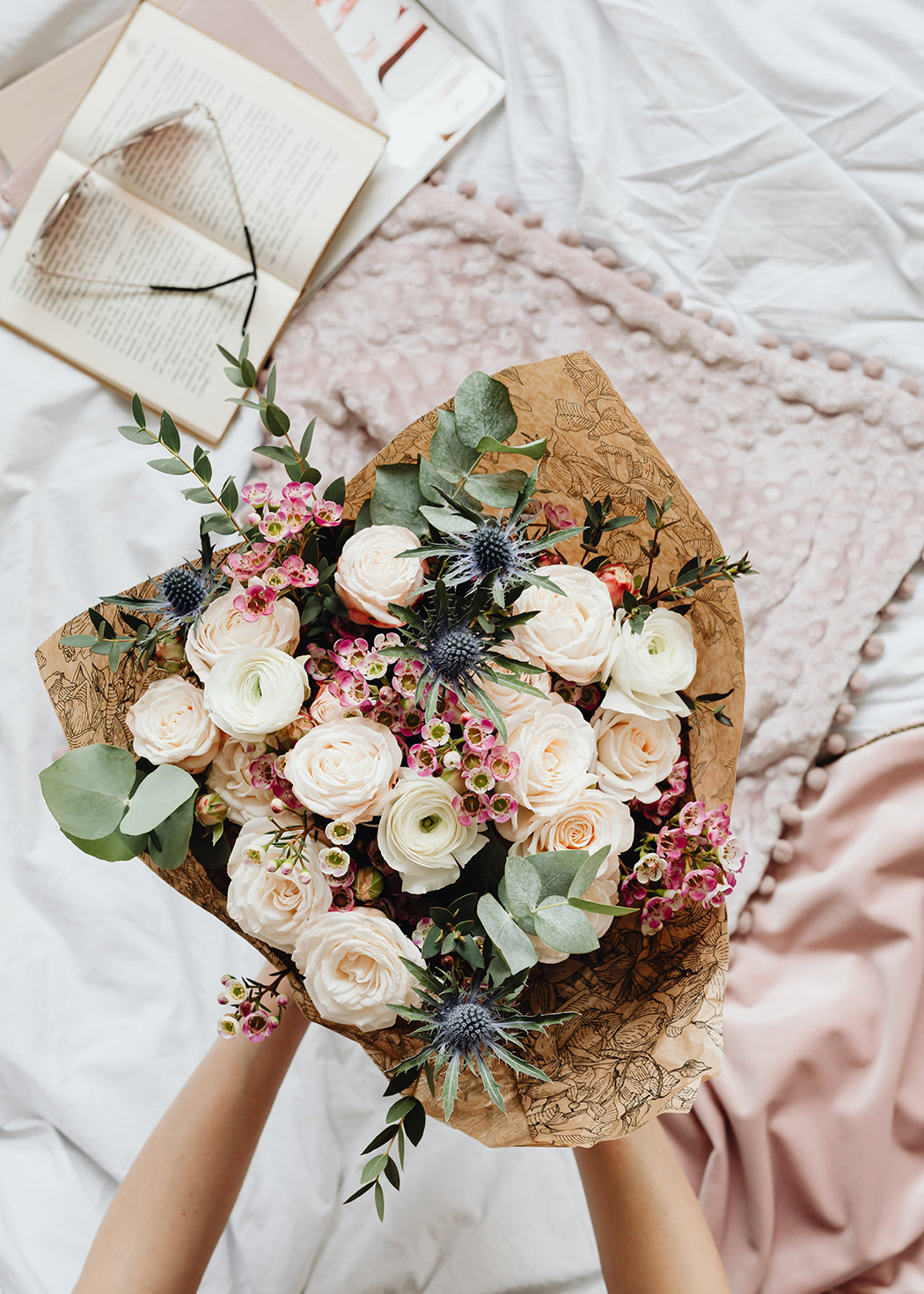 Spring in my Step Wrapped Bouquet | March April May - Valley Flower Farm